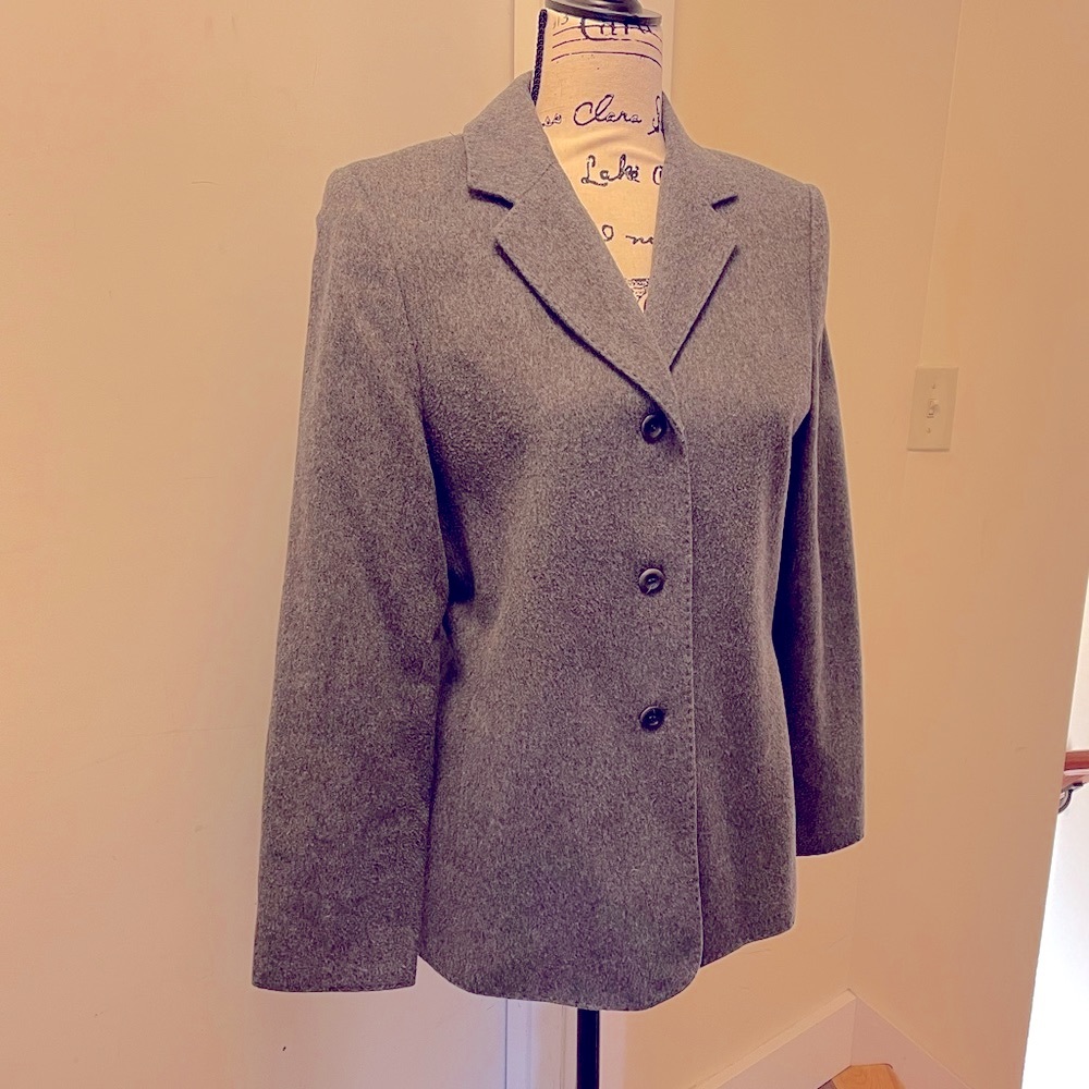 Gray Cashmere Blend Blazer